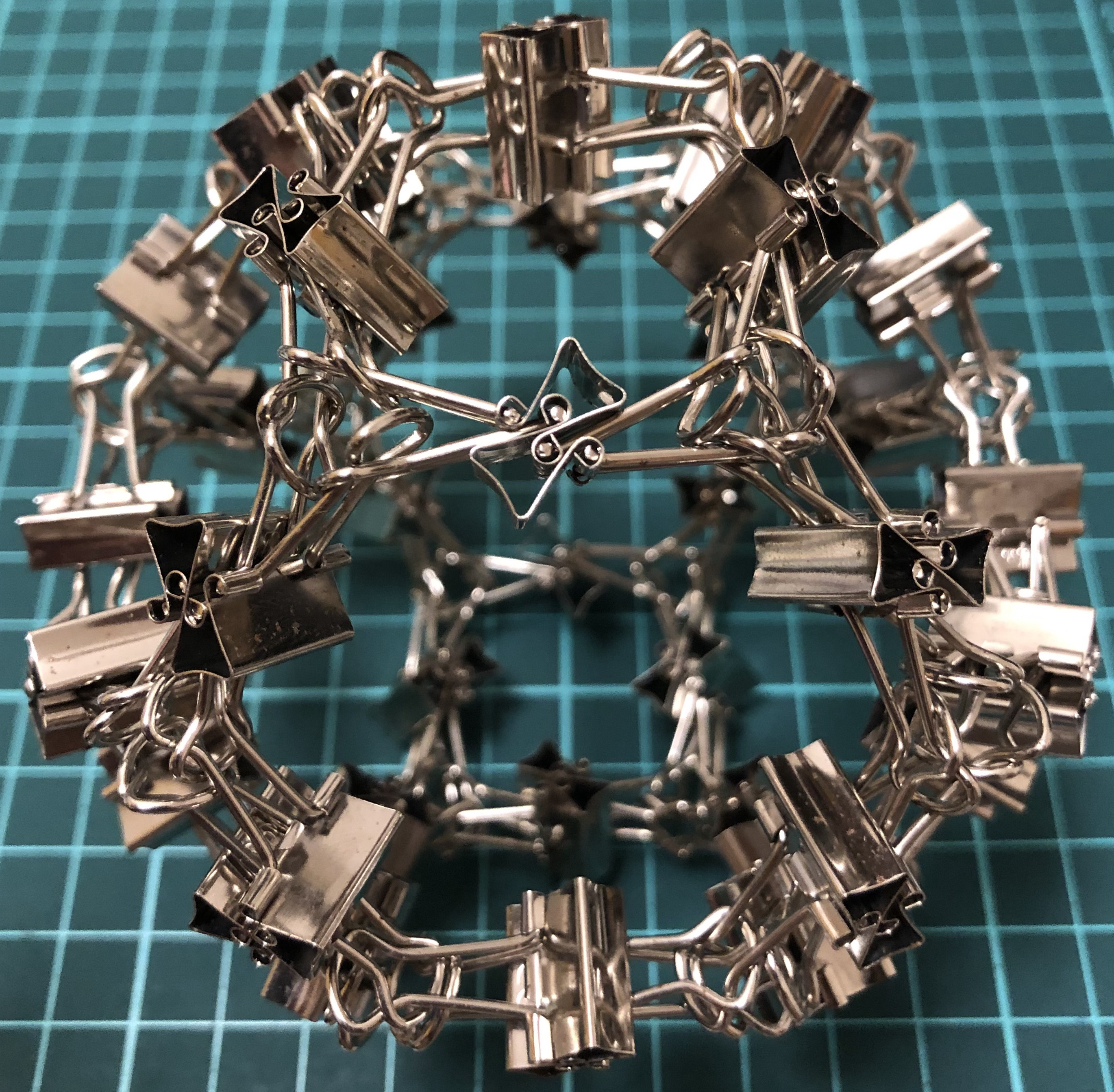 72 clips forming 36 I-edges forming truncated octahedron